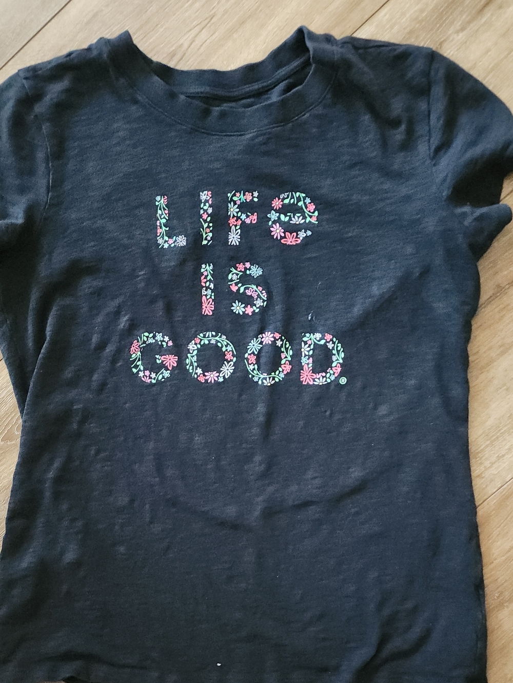 Life Is Good Grayish Black Tee